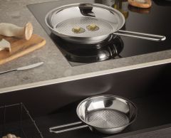 EVA Trio Honeycomb Stegepander sæt med rustfrit stål og vaflet bund