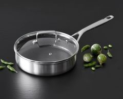 Morsø 79Nord Hybrid sauterpande med glaslåg. Ø 24 cm.