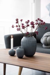 Kähler Hammershøi Vase grå 21 cm.