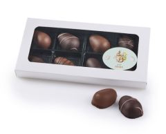 Æske med 8 stk. store marcipanæg