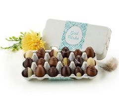 Æggebakke med 18 stk. marcipanæg og luksusæg